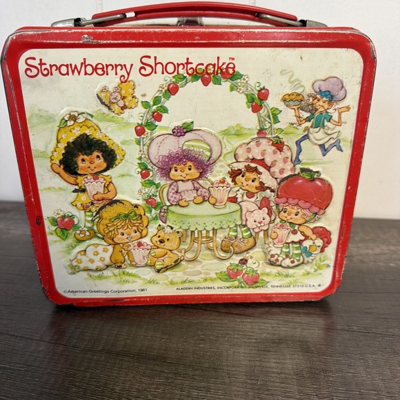 Other - Vintage 1981 Strawberry Shortcake Metal Lunchbox Aladdin & American Greetings